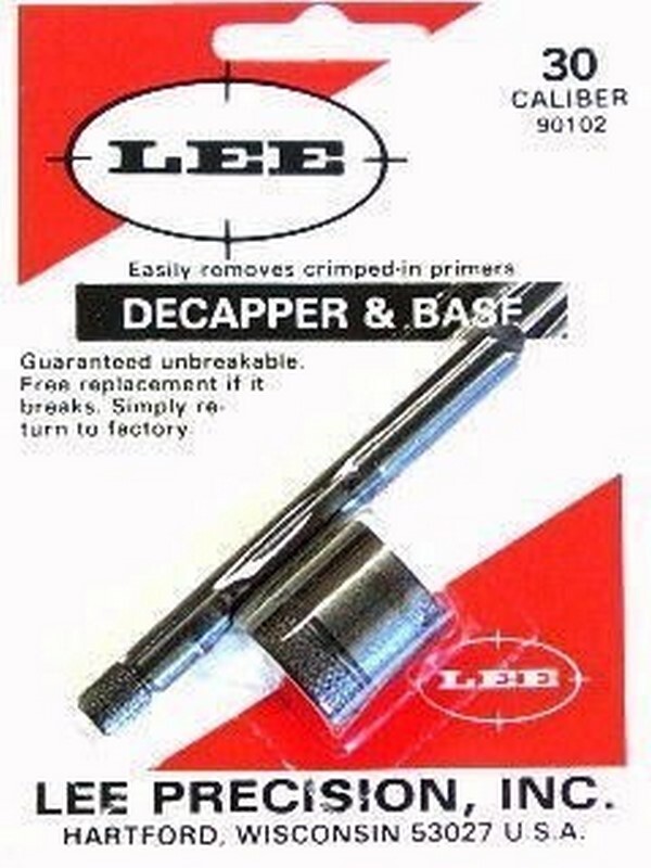 Lee Reloading Precision .30 Caliber Decapper and Base 90102