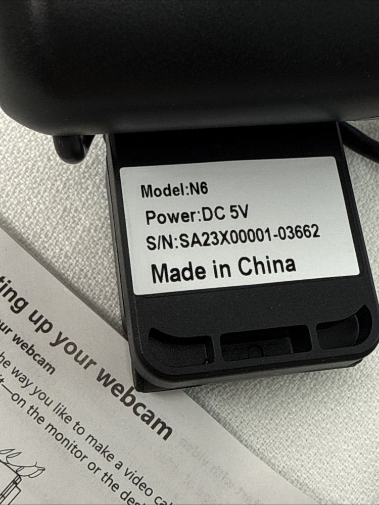 Webcam 1080p HD Computer Camera With Microphone For Laptop Or PC (USB)