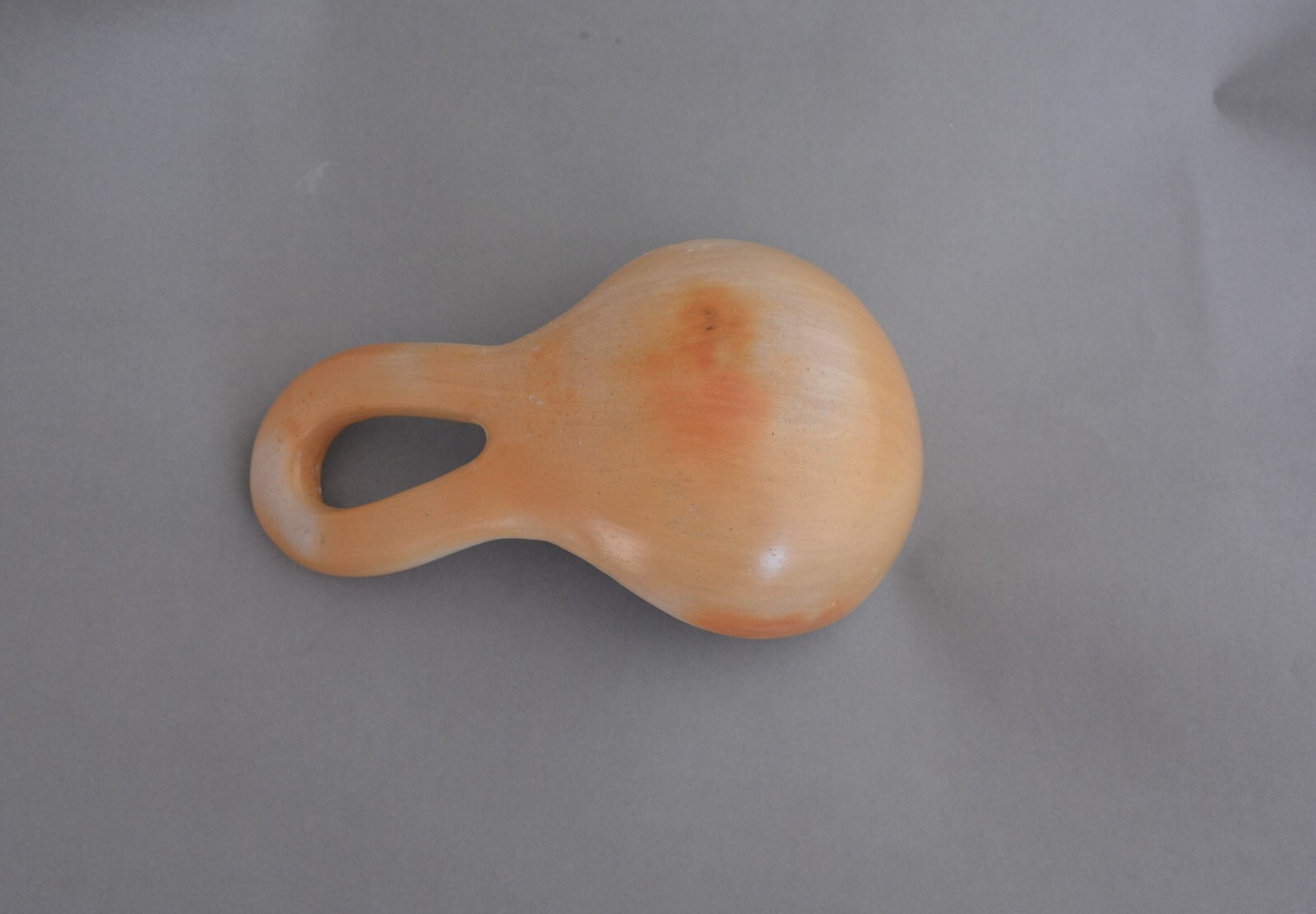 Large Old Hopi Indian Pottery Ladle - Polychrome - Cross Design - 10"