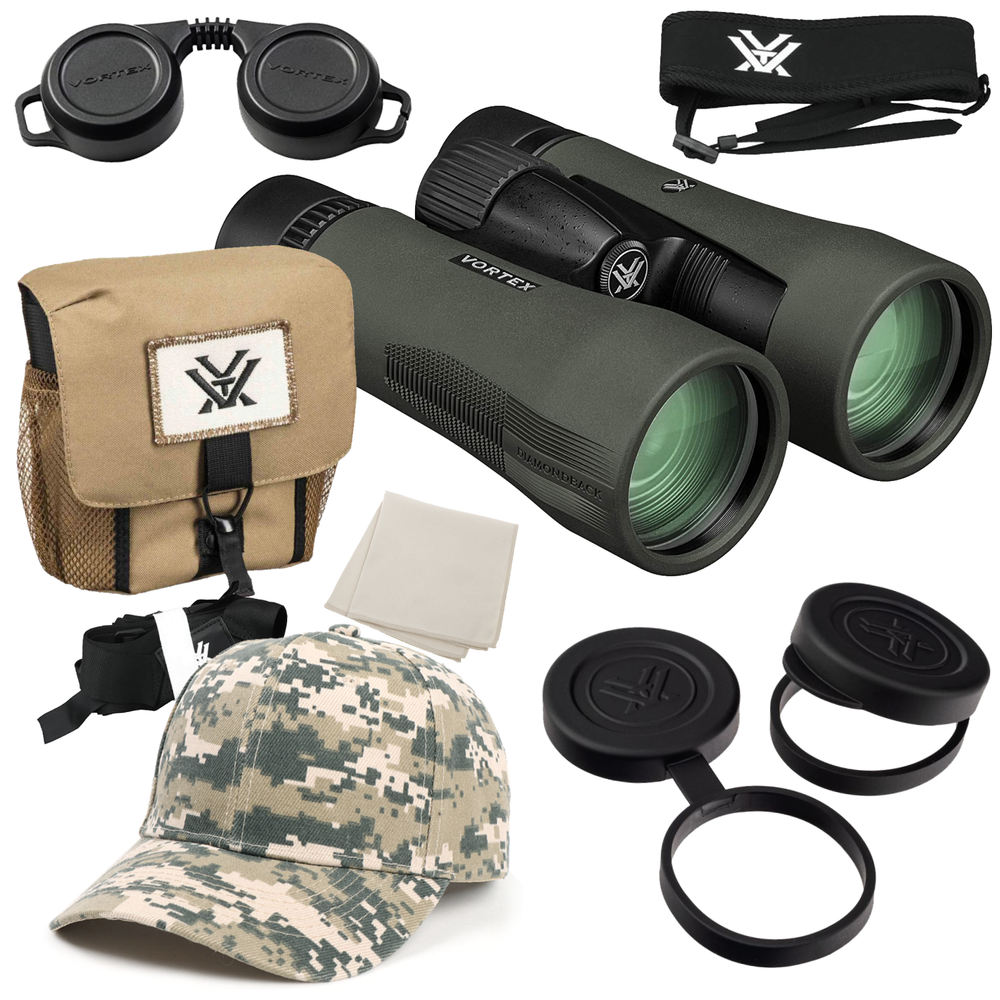 Vortex Optics Diamondback HD 12x50 Binocular with Free Camo Digital Hat Bundle