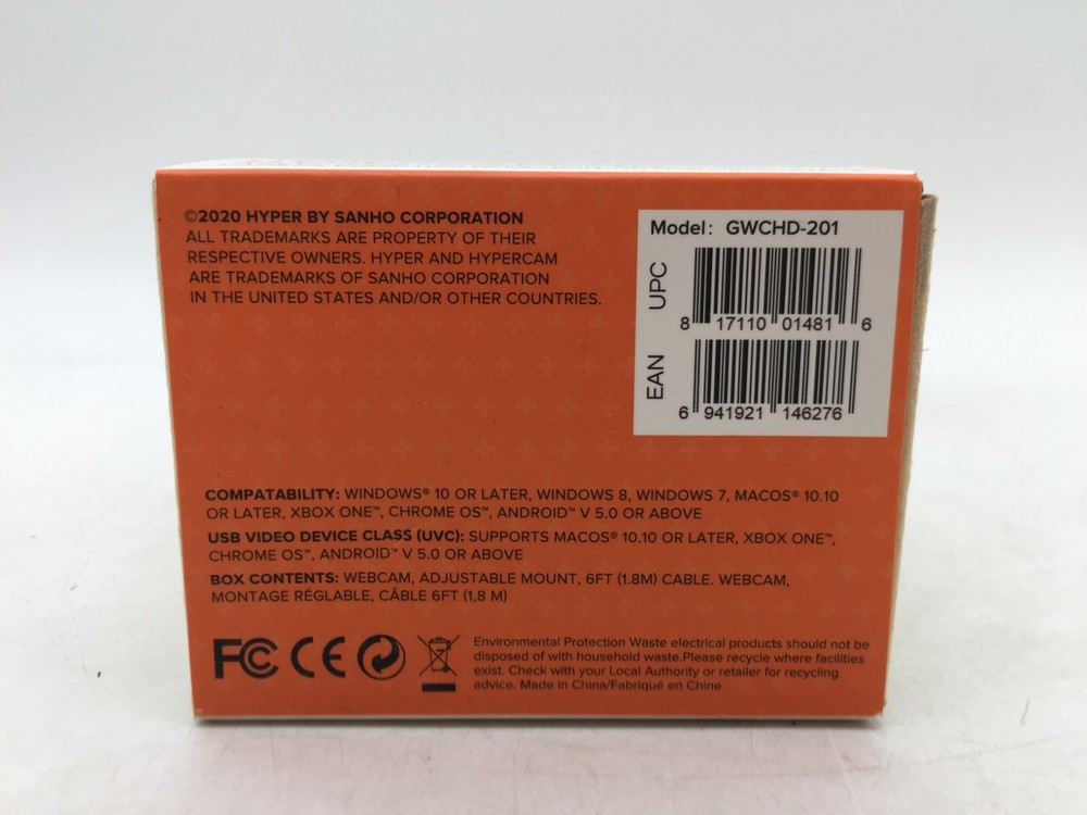 New Hypercam USB Web Camera USB Computer Video Web Cam GWCHD-201 FREE S/H