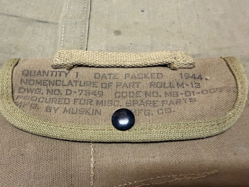 ORIGINAL WWII US ARMY INFANTRY M13 BROWNING TOOL CARRY POUCH-DATED 1944