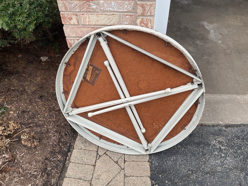 Vintage MCM Durham Line Round Folding Table 35” Diameter- Table #5135