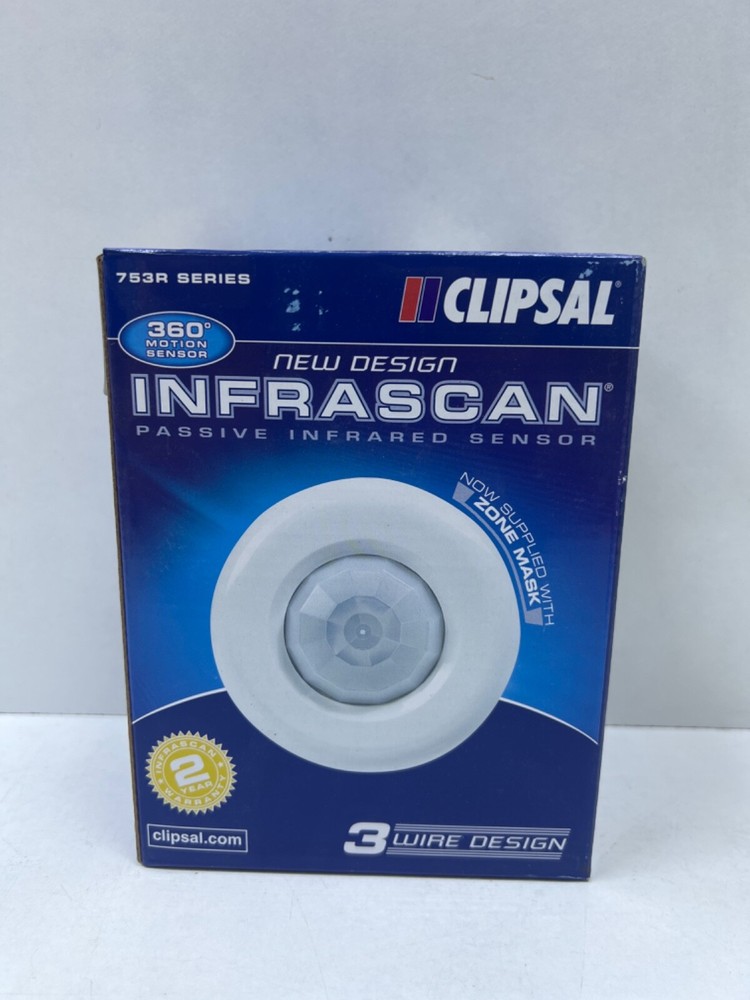 Clipsal 753R-WE 360 Degree PIR Motion Sensor Passive Flush Mount