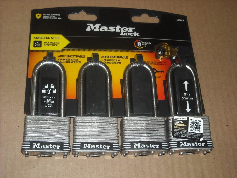 MASTERLOCK 1SSQLH 4 PACK