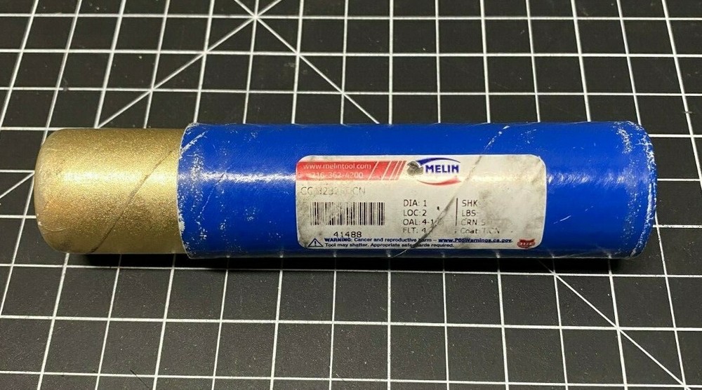 Melin Tool CC-3232-TICN HSS General Purpose Square Endmill, 1x2"