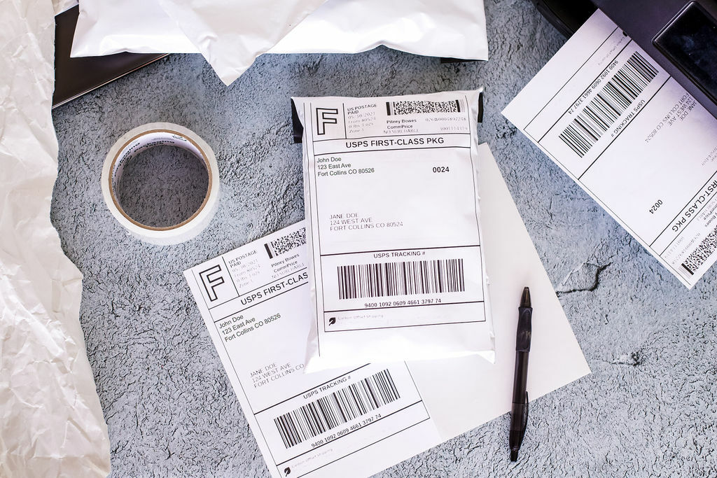 1000 Premium 8.5" X 5.5" Half Sheet Self Adhesive Shipping Labels -PLS Brand-