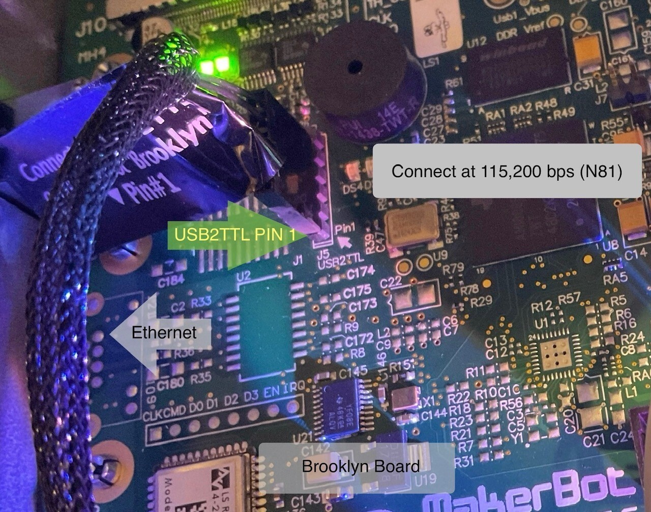 USB TTL adapter with cable for Makerbot Replicator Z18