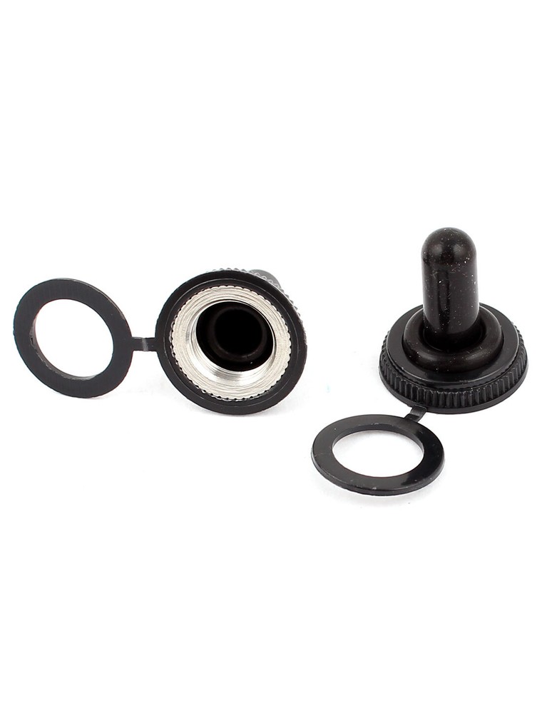 12pc 18mm Knob Black Toggle Switch Waterproof Boot Rubber Cover Cap Protector