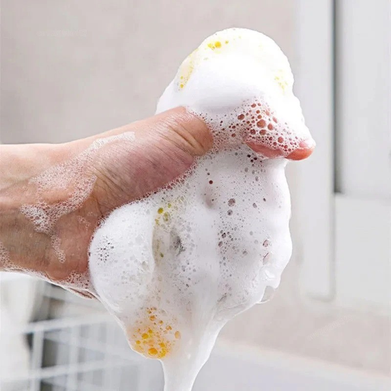 Double-Sided Scouring Pads Dish Pan Washing Sponge Kitchen Cleaning Tool