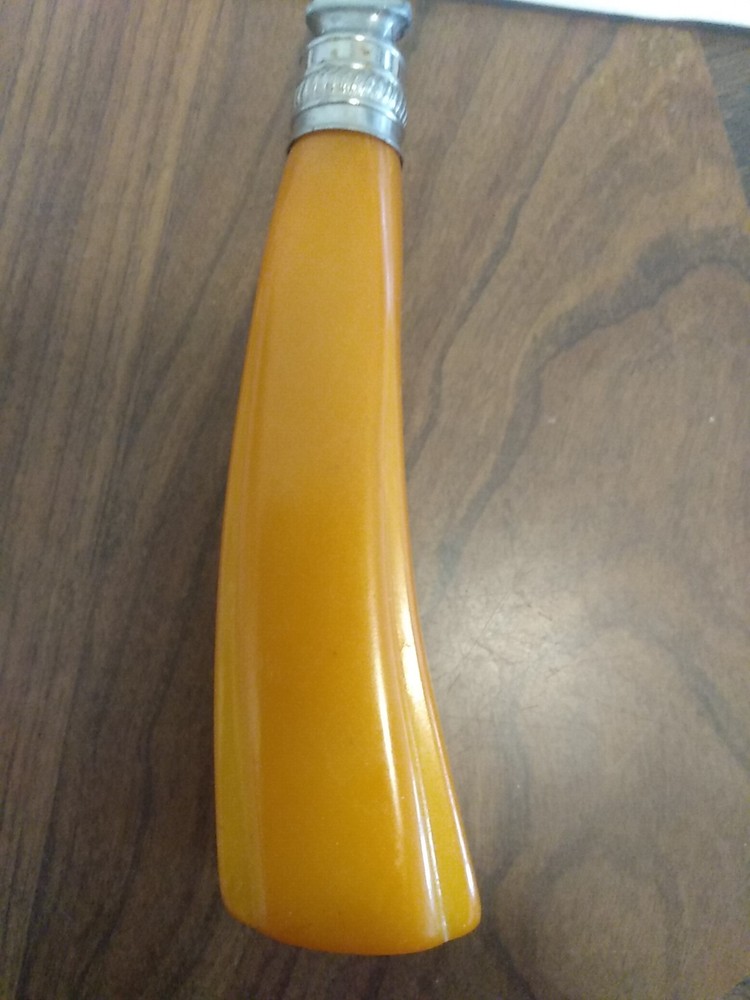 Old Butterscotch Serving Fork 1930s Bakelite Handle