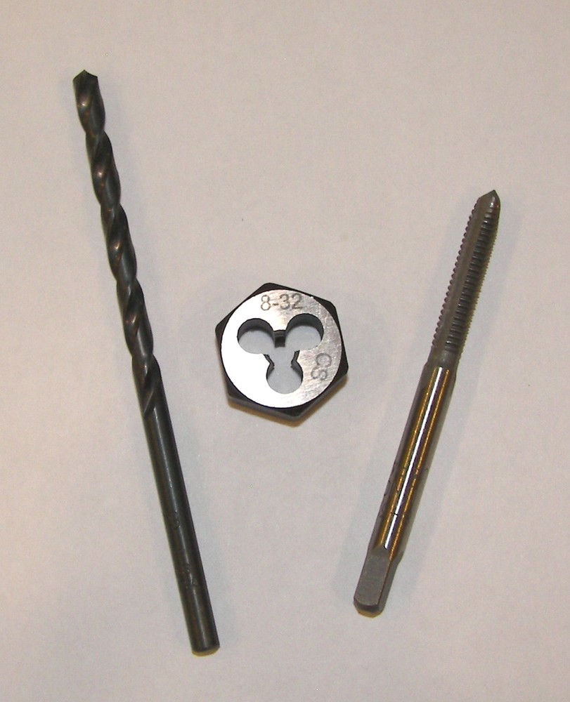 Tattoo Machine Binder Post 8-32 Tap & Die , # 29 Drill Bit Binding Post Tool