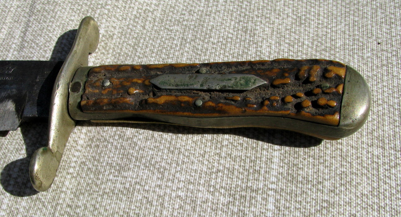 IXL 9 INCH STAG CIVIL WAR SIEGE OF VICKSBURG MISS. JULY 4,1863 BOWIE KNIFE