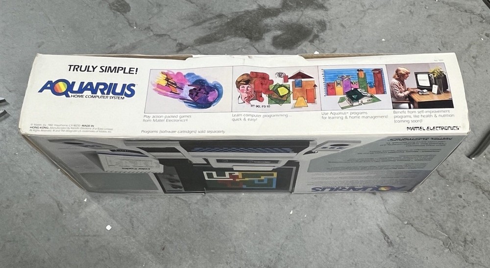 Aquarius Computer System Mattel 1983 #5931 UNTESTED Box Inserts Manual + MORE