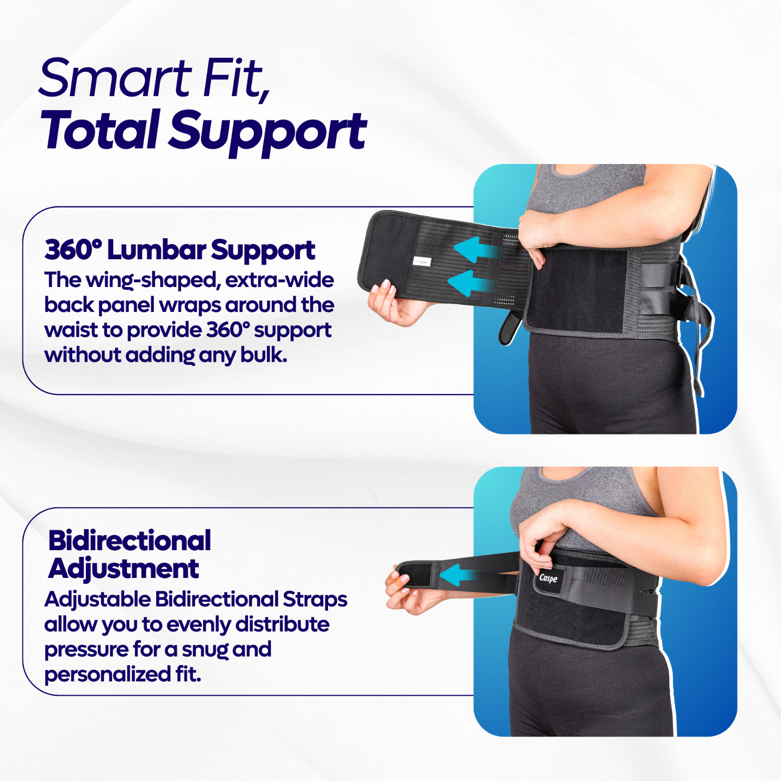 Adjustable Lower Back Brace Lumbar Support Waist Belt for Men Women Pain Relief