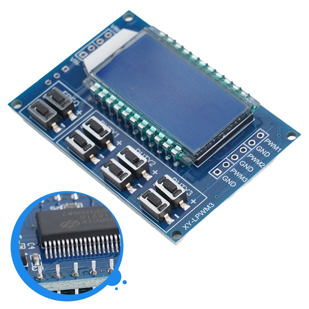 Adjustable Rectangular Wave Signal Generator with Serial Communication