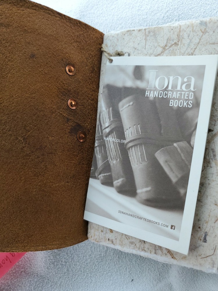 Iona Handmade Leather Bound Notebook with Icebox Clasp