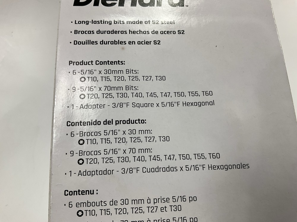 Diehard DHP55281 16 Piece Star Torx Driver Set