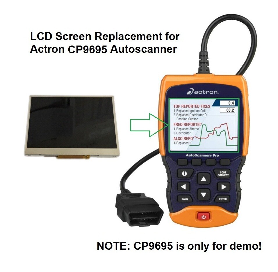 LCD Screen LCD Display Replacement for Actron CP9695 AutoScanner