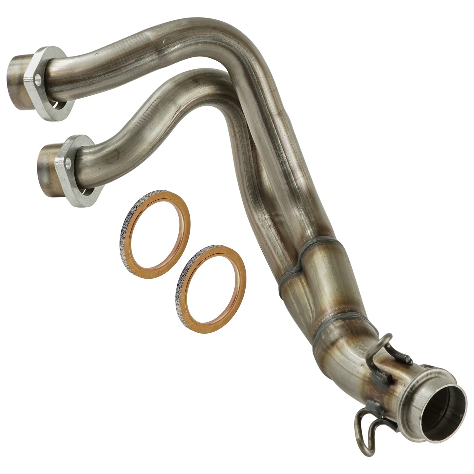 Exhaust Pipe w/ Gaskets For Yamaha Rhino 700 YXR700F 4x4 FI Side By Side 08-012
