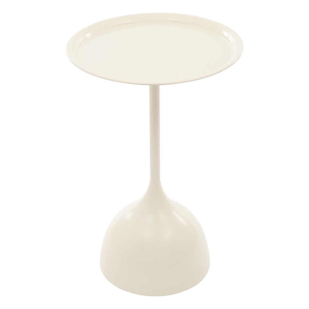 Modern Side Table, Round Side Table, Round Bedside Table Cream White New