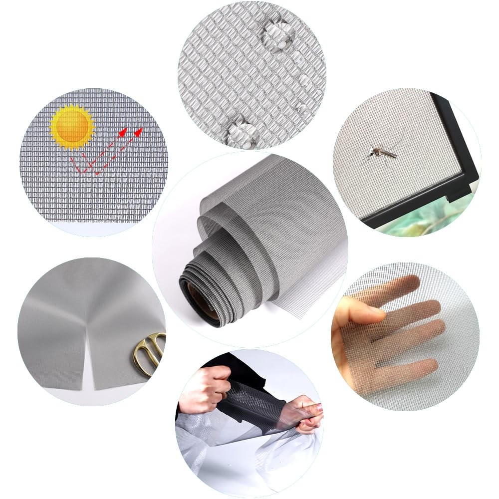 High Density Dustproof Pollen Proof Screen Mesh 109x37 Grey Window Replacement
