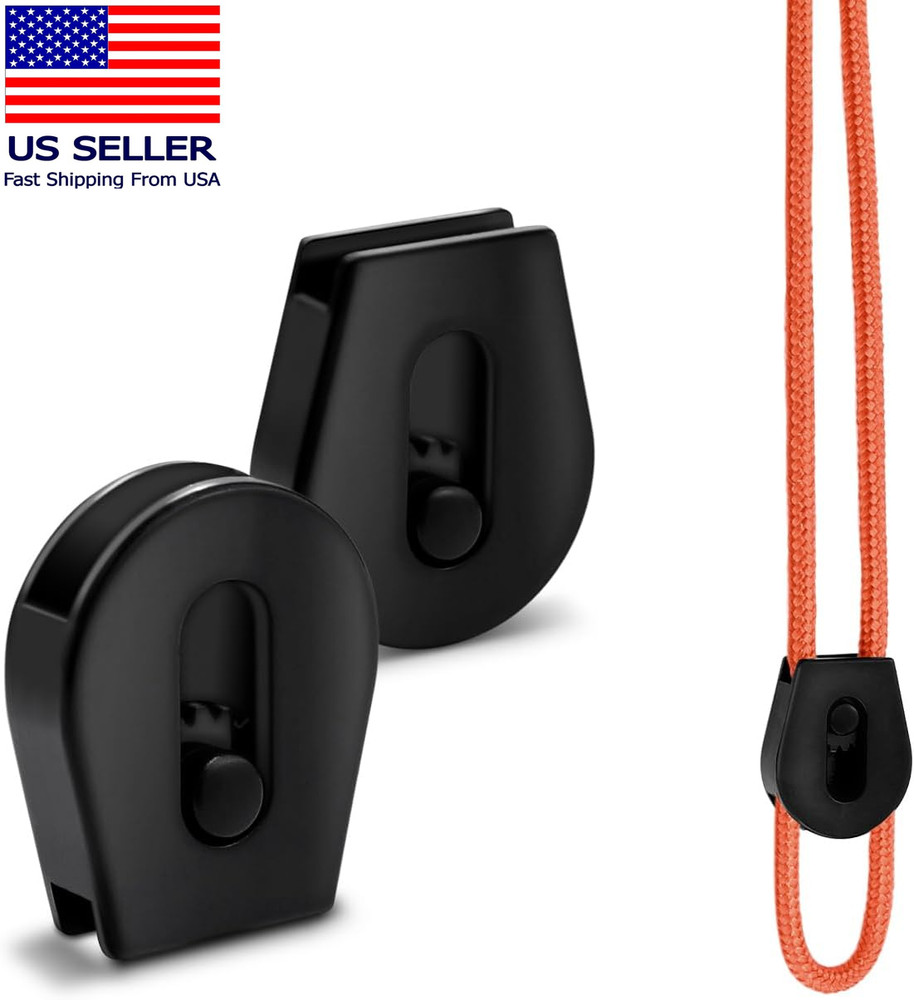 12 PCS Plastic Wheeled Cord Locks for Drawstring,Bungee E Collar Strap Lock Repl