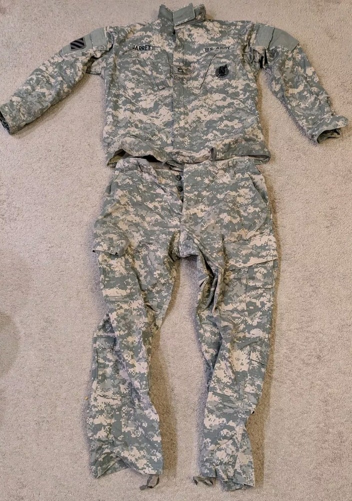 Authentic Army Combo Combat Jacket Size M And Cargo Pants Size L