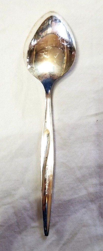 Oneida Community Flight Pattern Silver Plate 8 Dinner Table Spoons VTG 1963