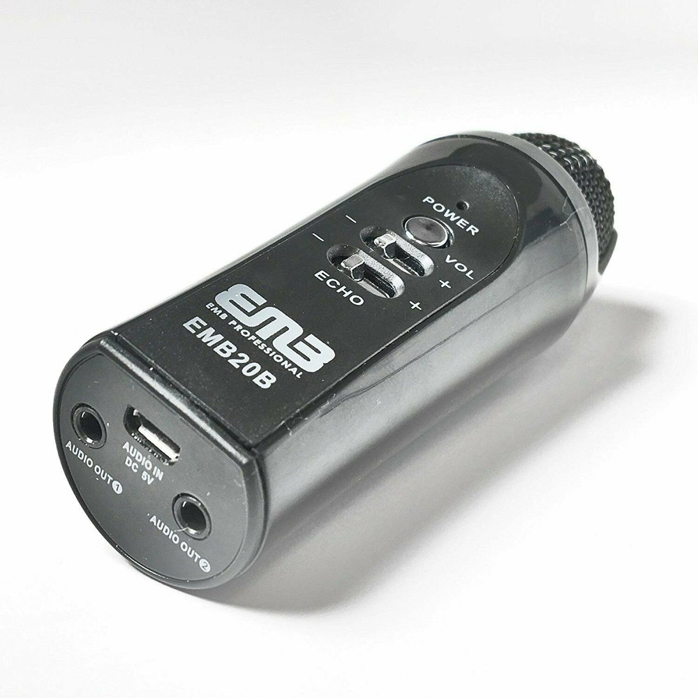 EMB EMB20B Wired Multi-function Condenser Microphone Iphone/iPad/Android BLACK