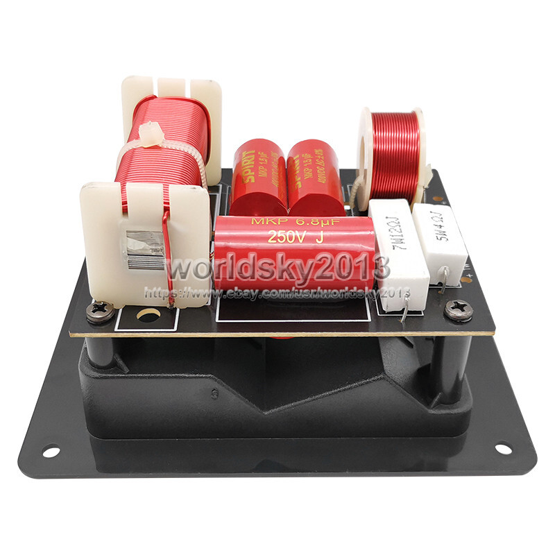 2pcs SP60 2 Way 2 Unit Speaker Frequency Divider Crossover Filters Junction Box