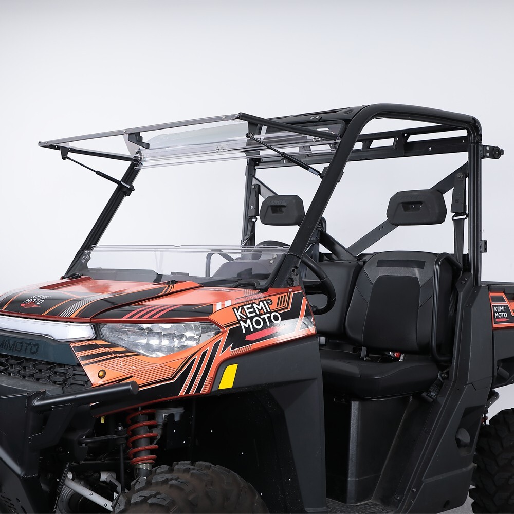 Scratch Resistant Front Flip Windshield for Polaris Ranger XP 900/ 1000 Crew
