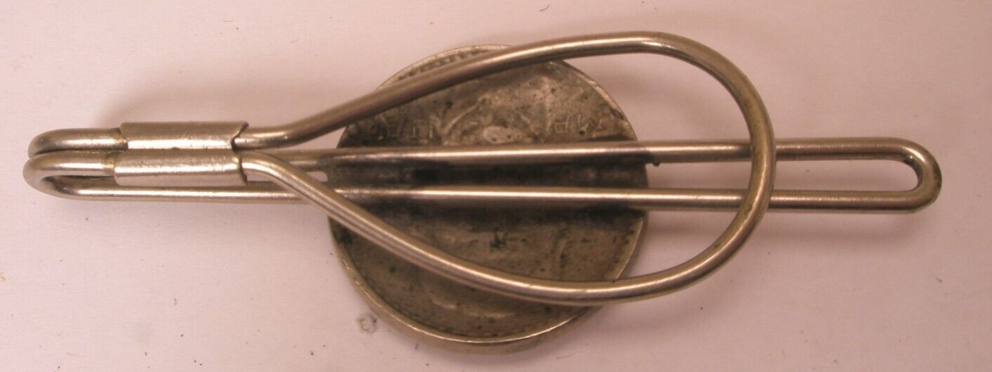 Brasil Brazil 200 Reis Coin Vintage Tie Bar Clip