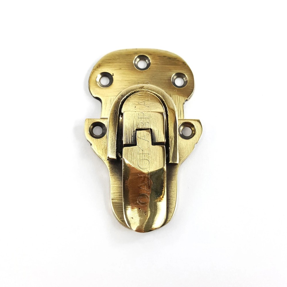 2 solid brass small 2.1/2" Trunk Catch Hasp latch for Suitcase box old Style