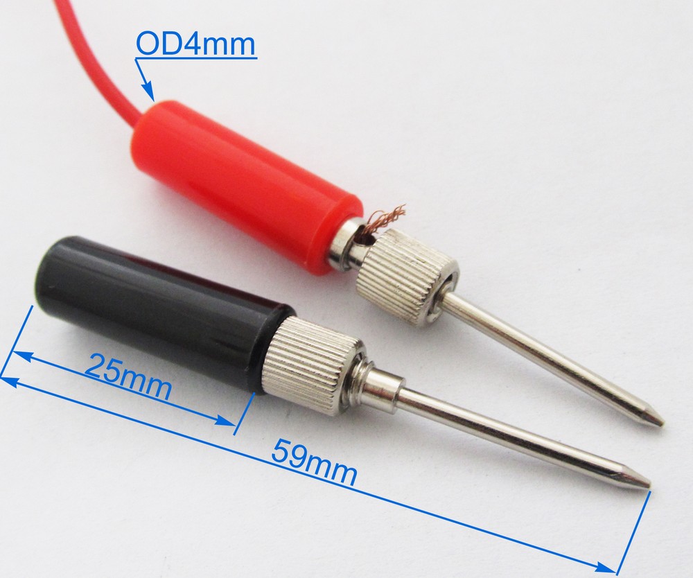 2pcs DIY Multimeter Test Probe without Cable Assemble & No Solder Short Handle