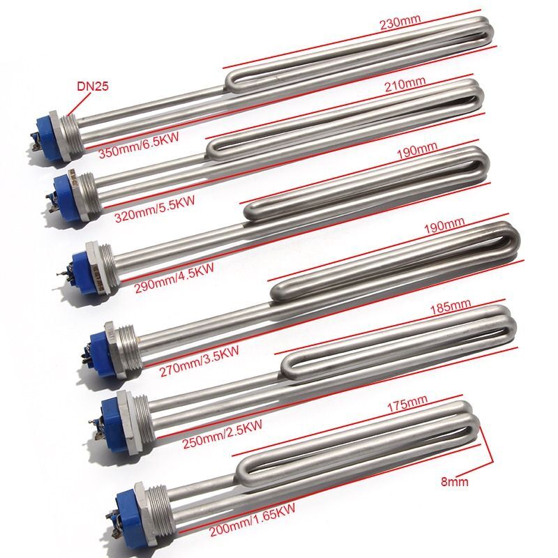 Brewer Heater Element 1" NPT Immersion Stainless Steel Heating Tube AC 120V-380V