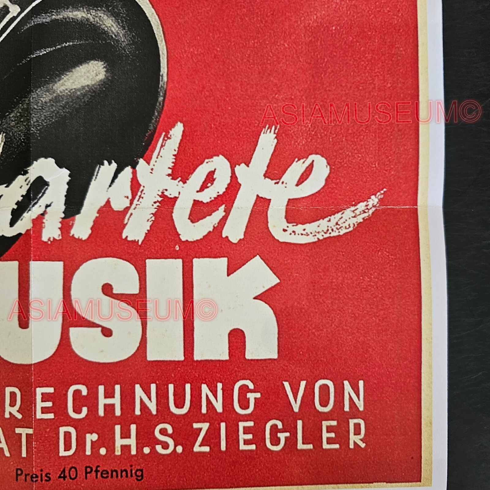 1944 WW2 USA AMERICA ENTARTETE MUSIC MONKEY SAXAPHONE WAR PROPAGANDA POSTER G137