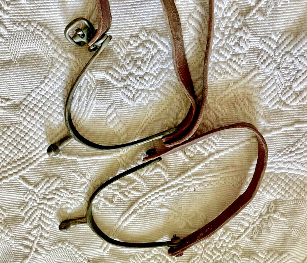 Antique Humane Spurs, Metal, Nub Type