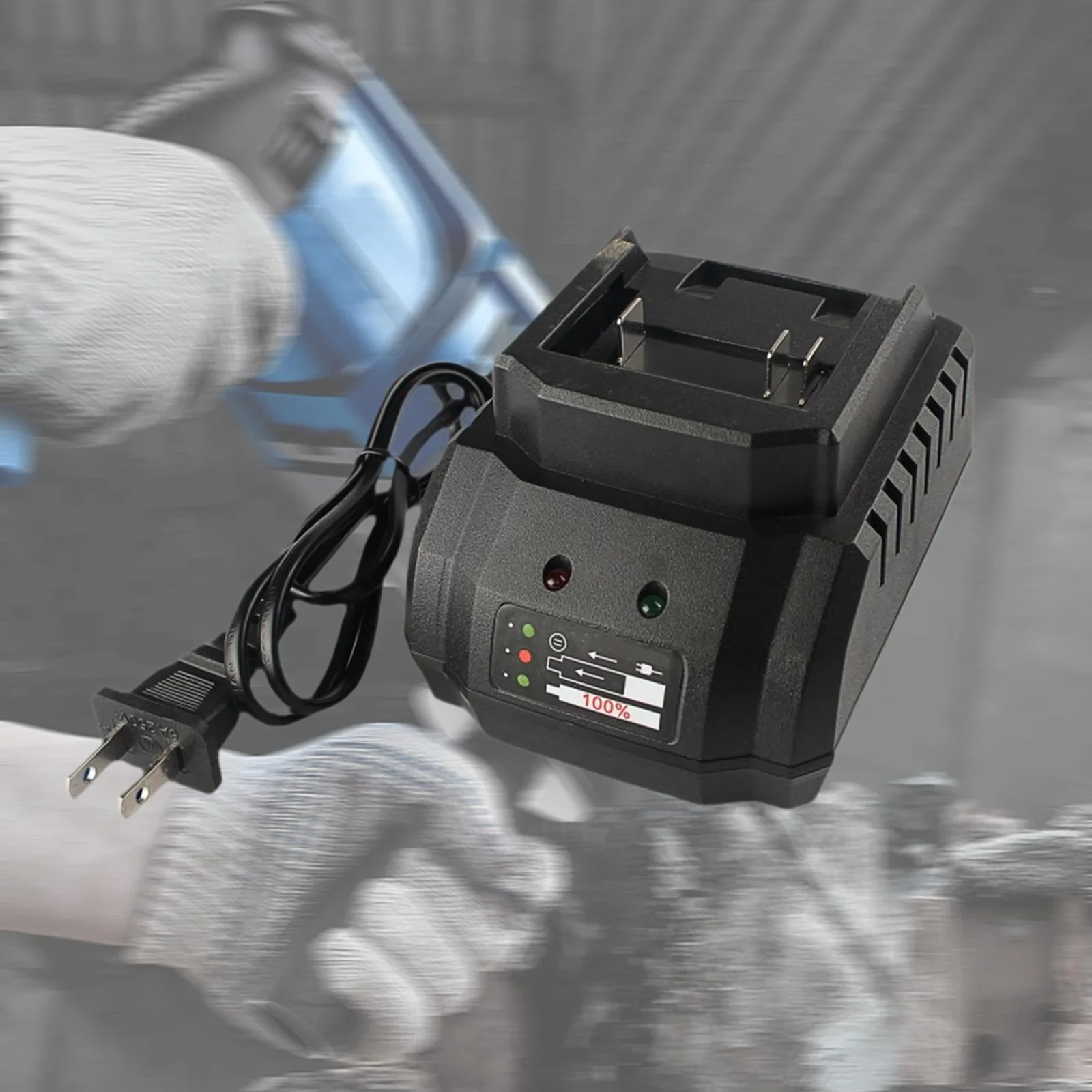 21V Battery Charger Universal Charger Portable Electric Tool Charging Station US