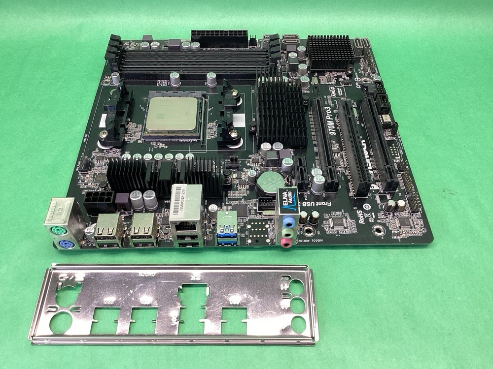 ASRock 970M Pro3 Motherboard + CPU + I/O Shield - UNTESTED
