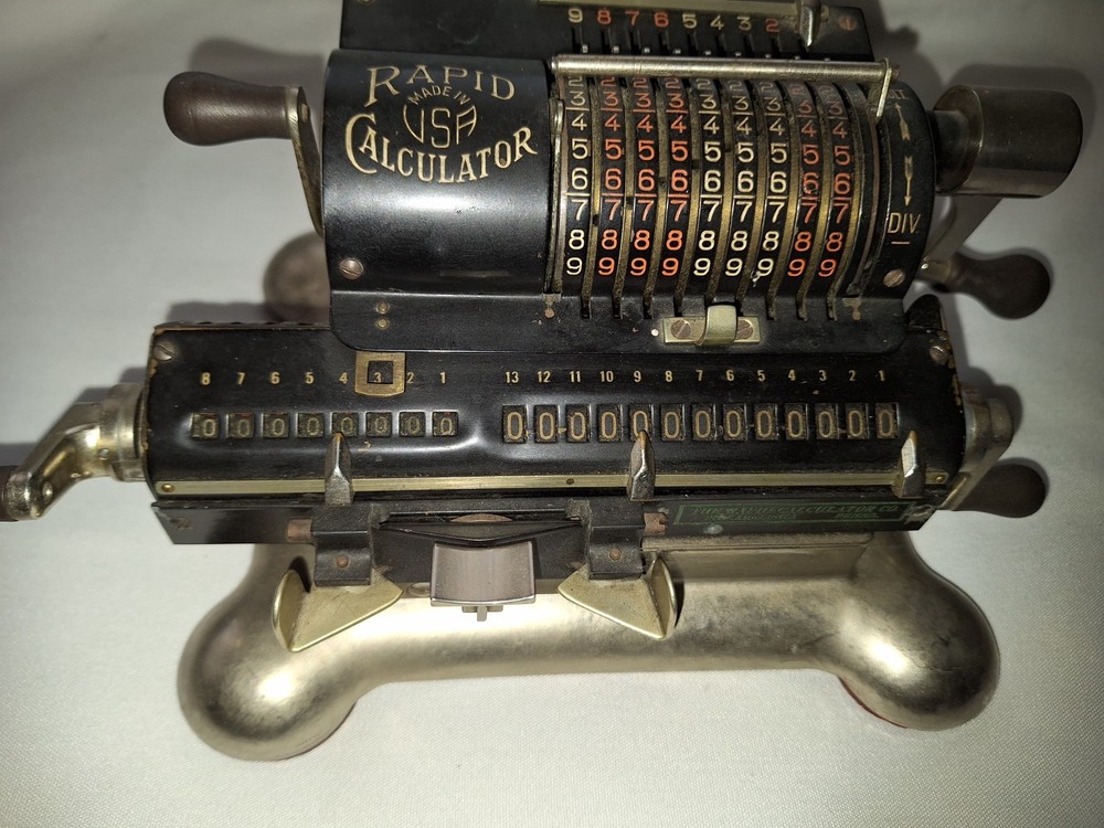 Vintage The Rapid Computer Co Adding Machine, 1800s