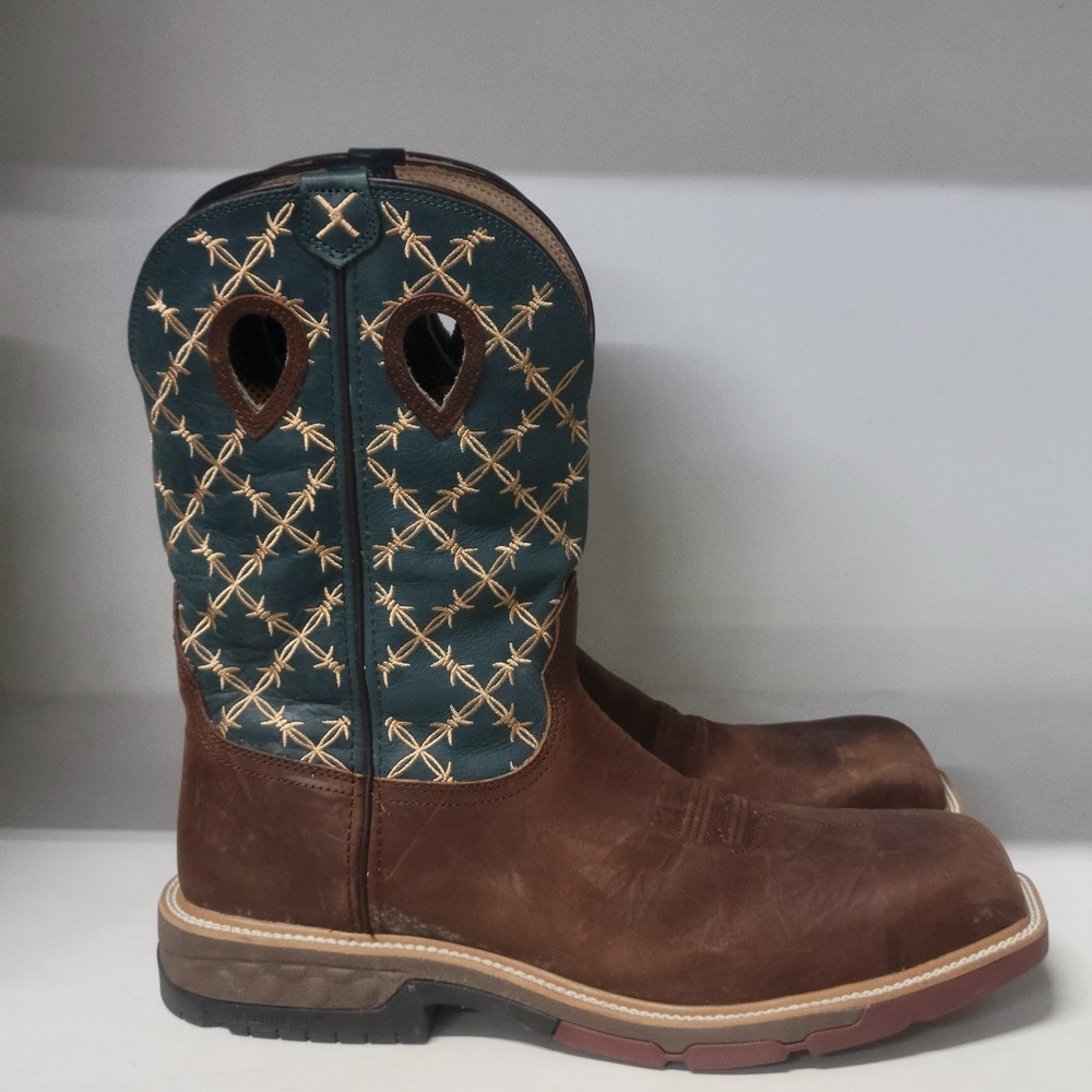 Twisted X Cellstretch Comp Toe Boot Mocha/Saddle Mens Size 14EE