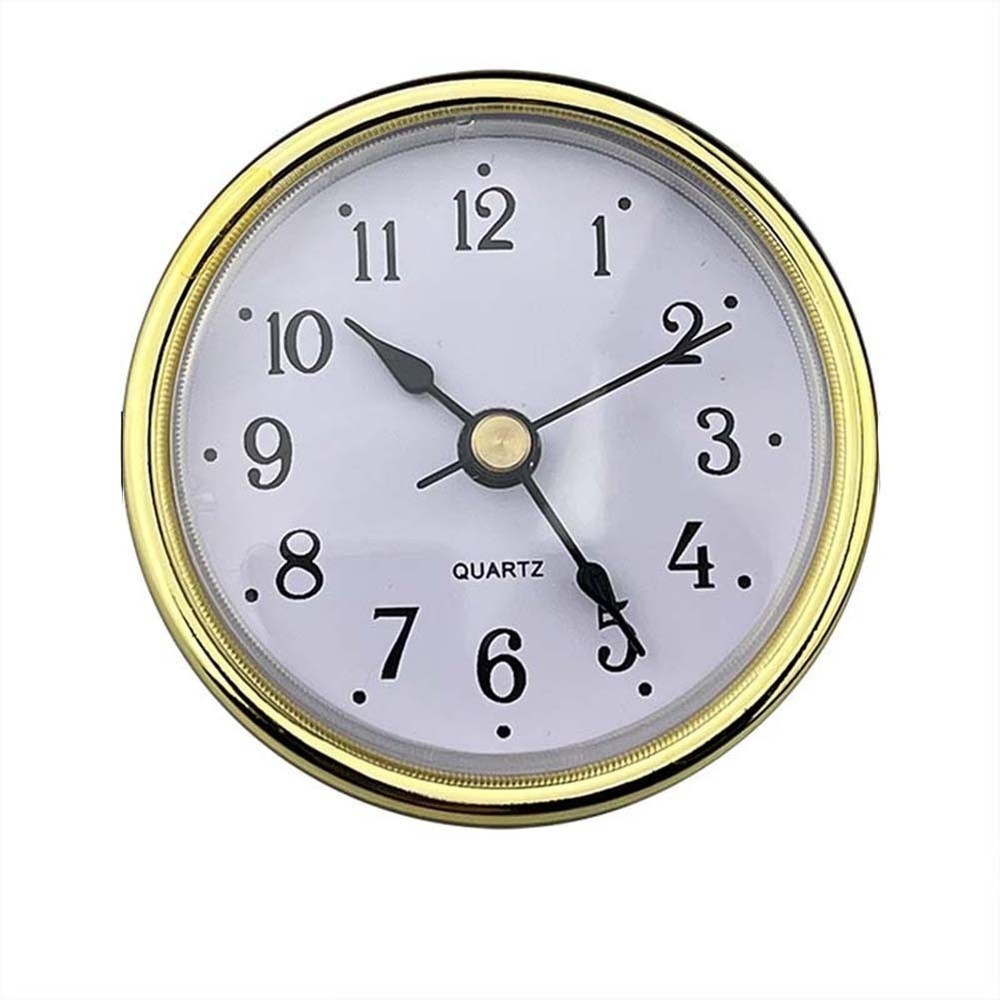 Reliable Timekeeping 65MM Quartz Clock Insert with Gold Arabic Numbers