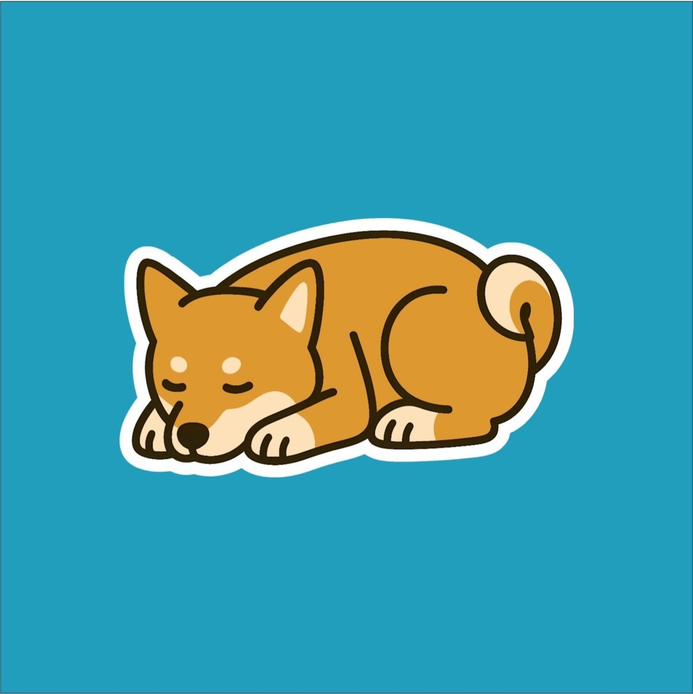 Shiba Inu Sleeping Sticker