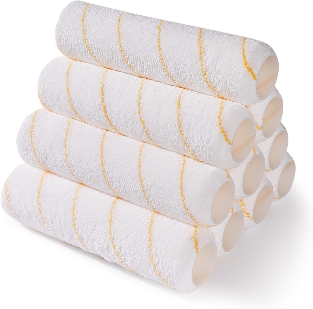 9 Inch Microfiber Paint Roller Covers, 20 Pack, Paint Rollers 9 Inch (3/8" Nap)