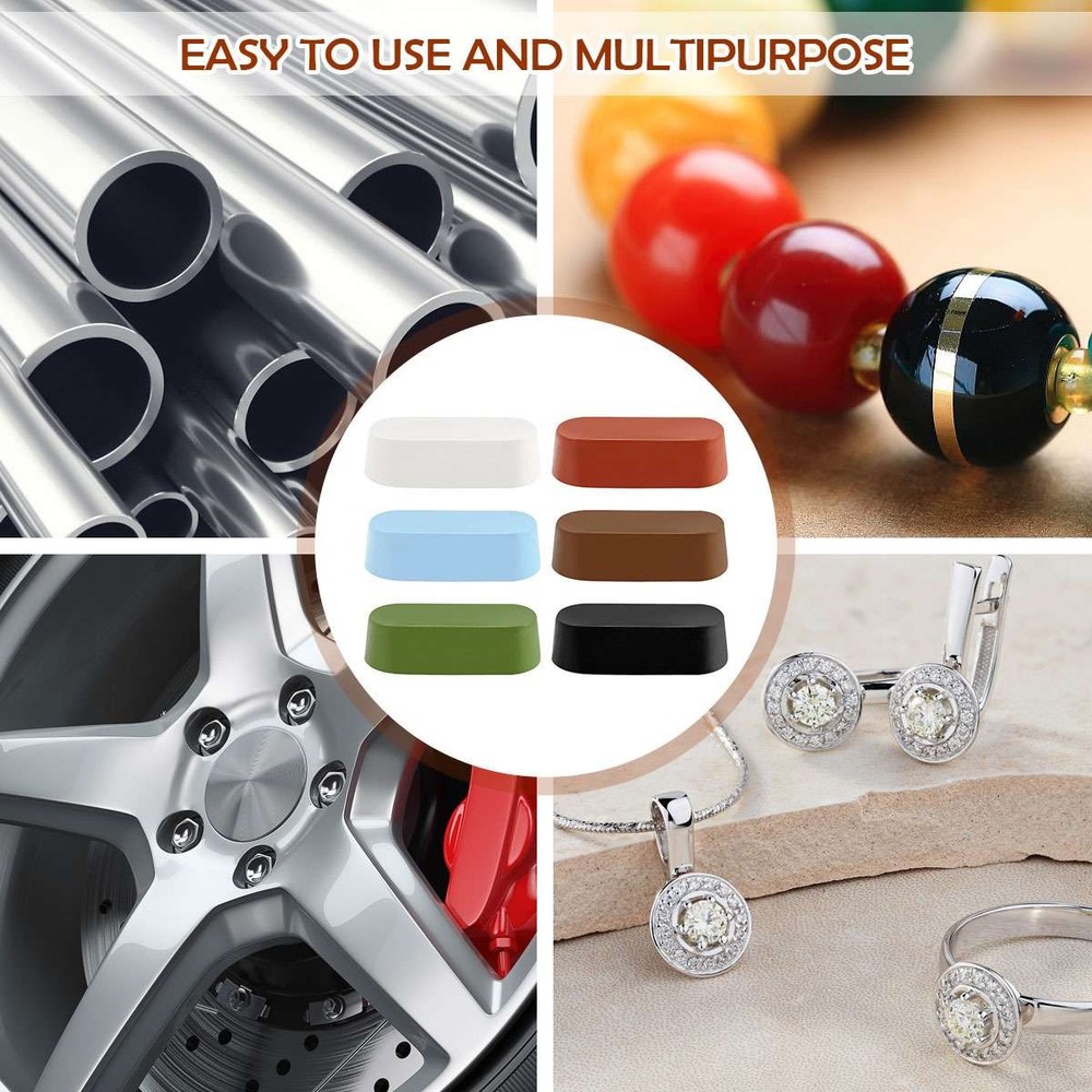 6Pcs Metal Polishing Compound Bars for Buffing Wheels