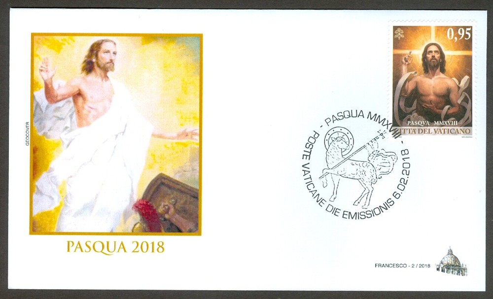 Vatican City Sc# 1672: Easter 2018 on FDC