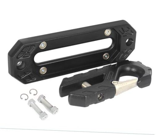40CR Steel Hawse Fairlead with Magnetic Mount & Tow Hook - 20,000LBS Black