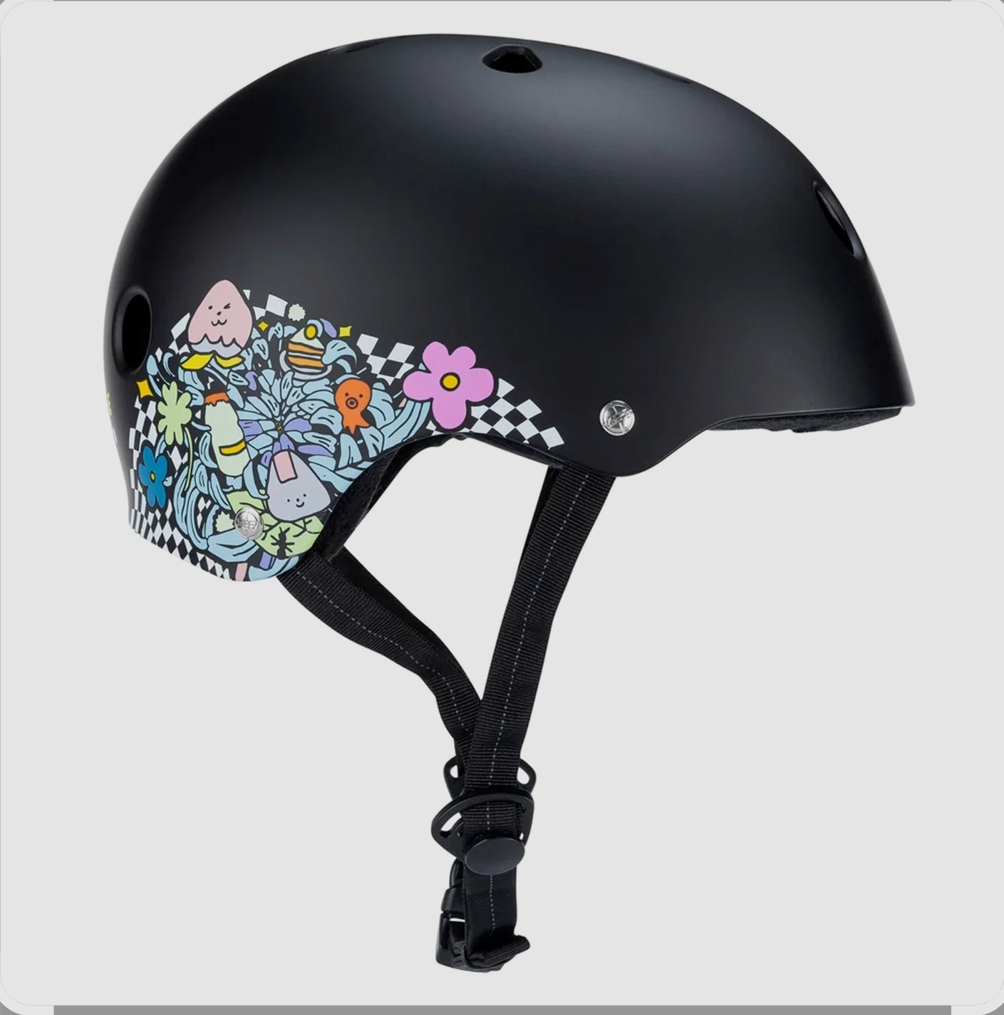 187 Killer Pads Helmet Lizzie Black Floral Size Medium