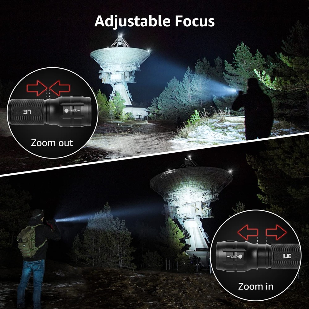 Lighting EVER LED Flashlights High Lumens, Small Flashlight, Small, Black